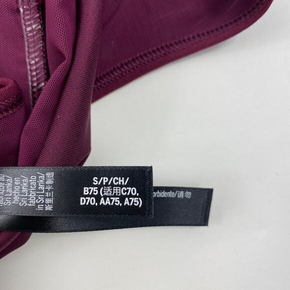 Victorias Secret Sport The Player Racerback Cami Sports Bra Burgundy Womens Sm - Picture 9 of 9